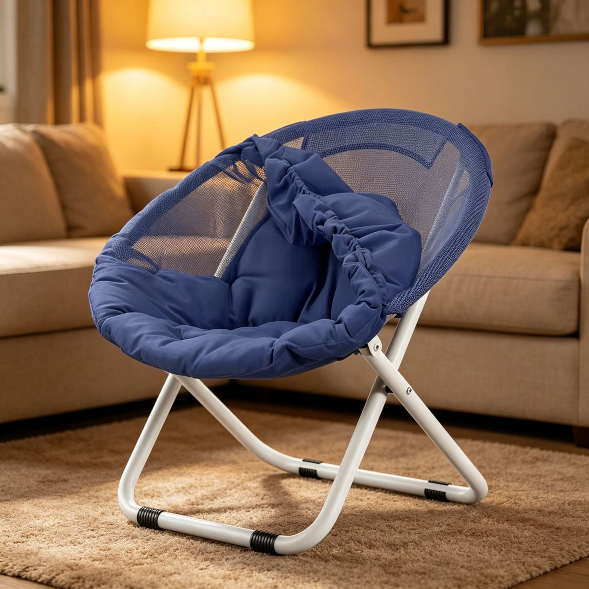 Ergonomic Lounge Chair with Practical Folding Mechanism