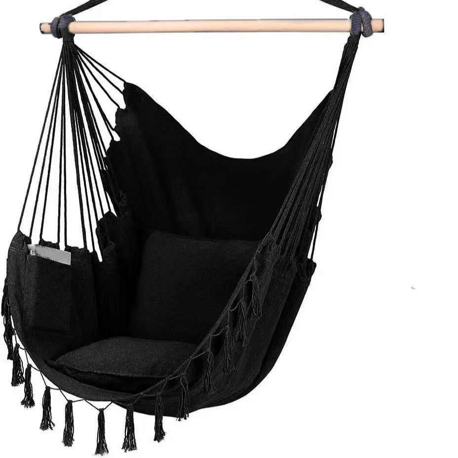 Hanging Chair with Pocket and Cushion