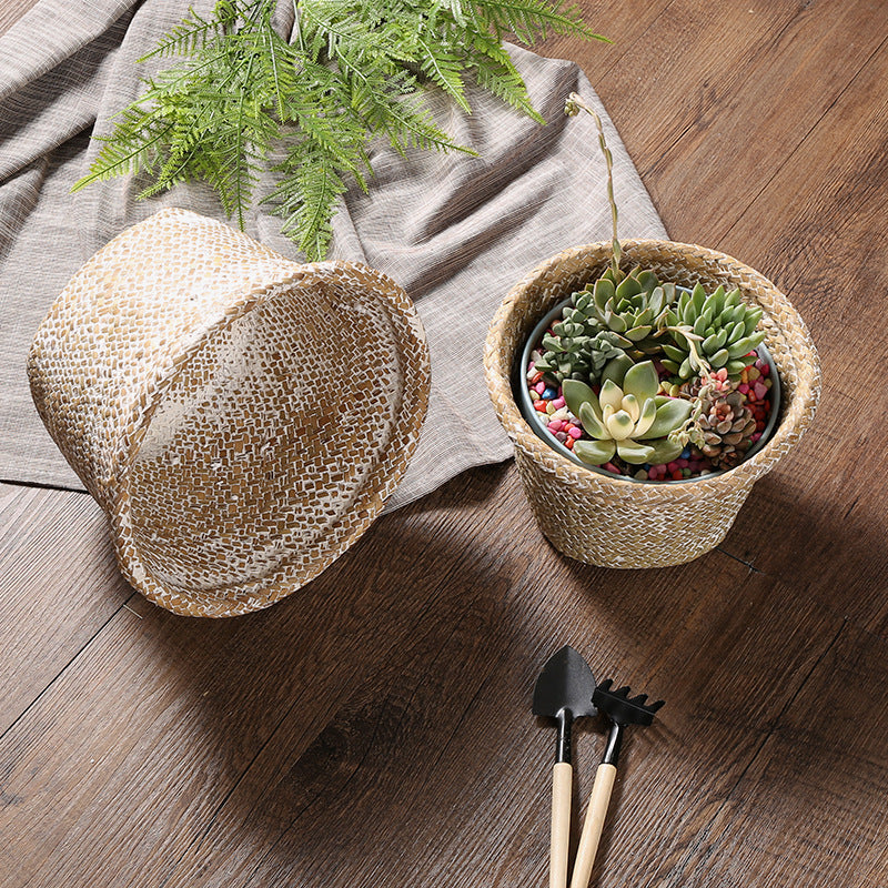 Handcrafted Natural Seagrass Storage Pot