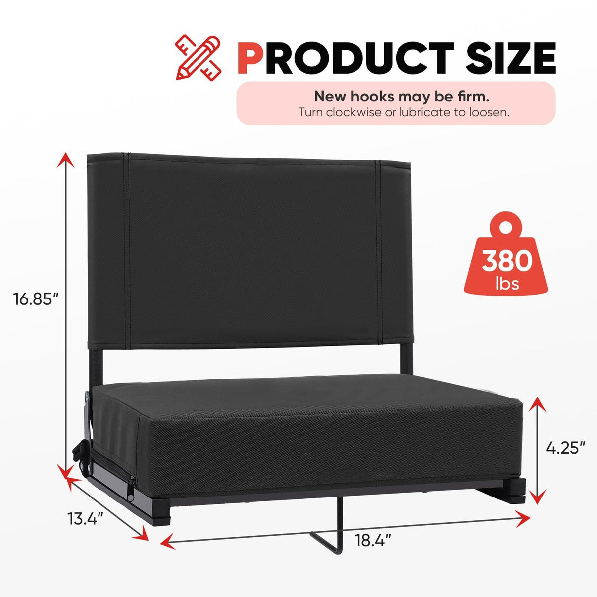 Folding Camping Chair with Ergonomic Backrest
