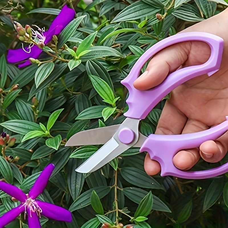 Compact Stainless Steel Multi-Purpose Kitchen and Craft Scissors with Ergonomic Non-Slip Handles