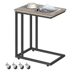 Side Table with Wheels and Modern Design