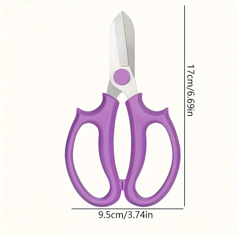 Compact Stainless Steel Multi-Purpose Kitchen and Craft Scissors with Ergonomic Non-Slip Handles