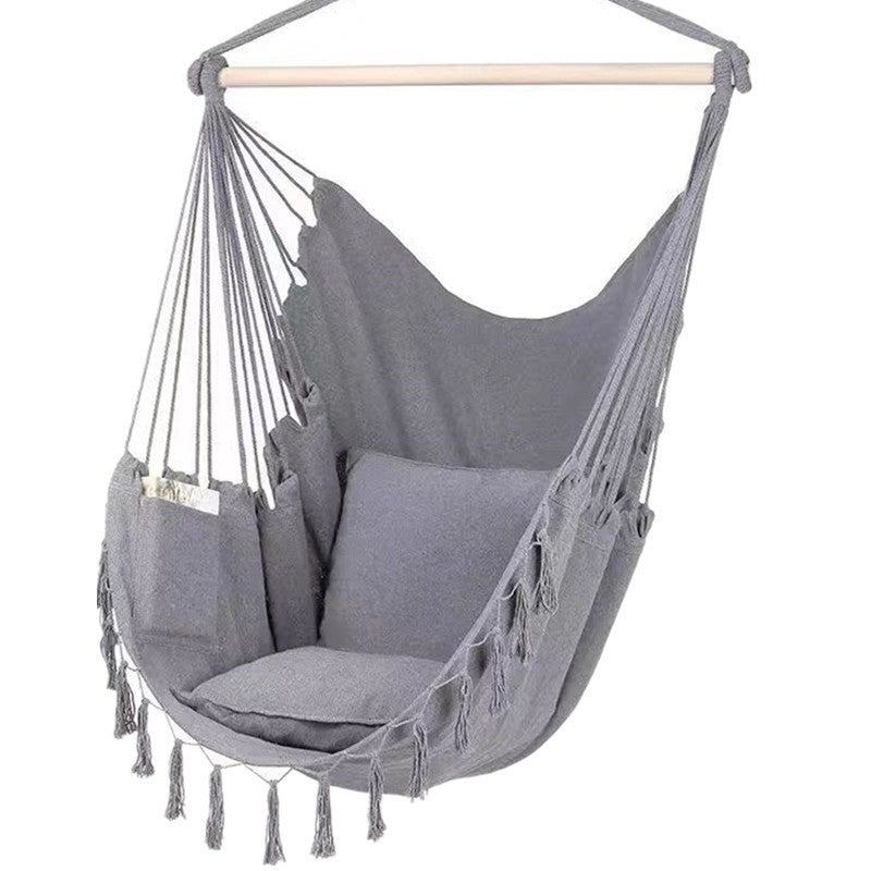 Hanging Chair with Pocket and Cushion