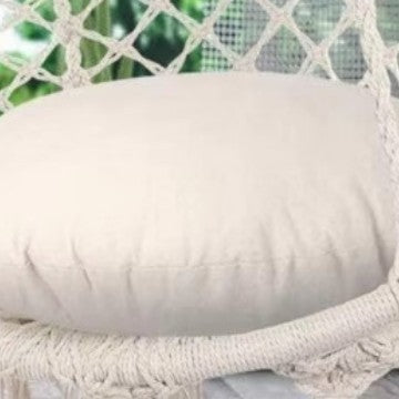 Macrame Hanging Swing Chair Boho Woven Fringe Indoor Outdoor Hammock Seat