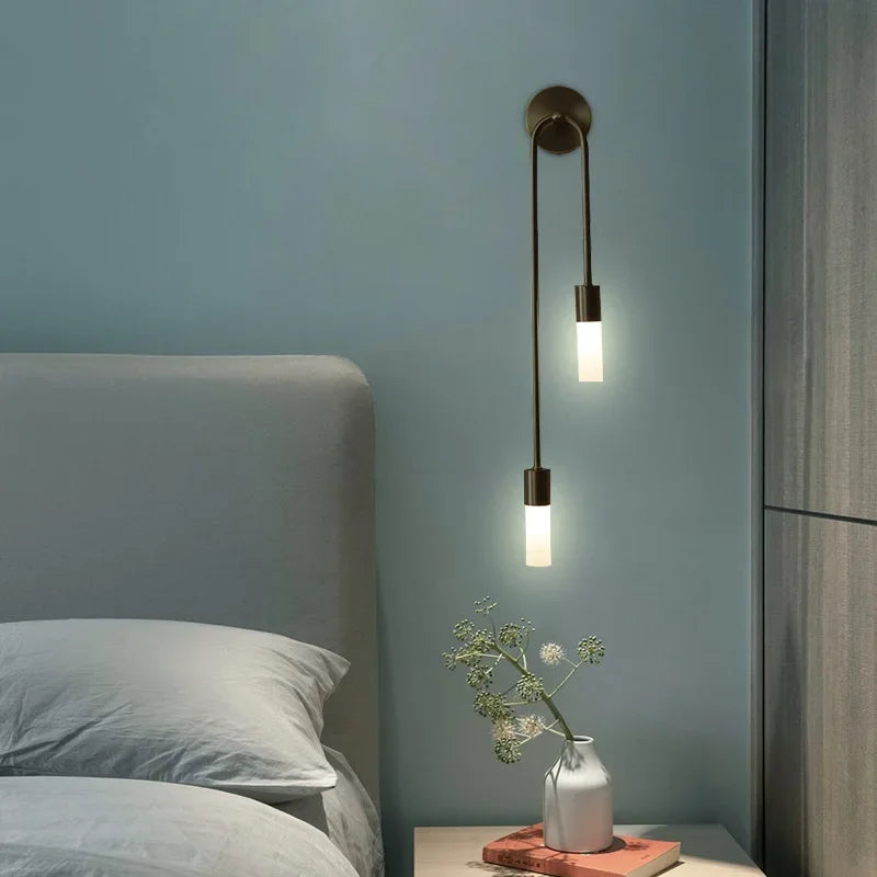 Modern Golden LED Wall Lamp – Nordic Wall Lamp for Living Room, Bedroom, Kitchen, and Hall Decor