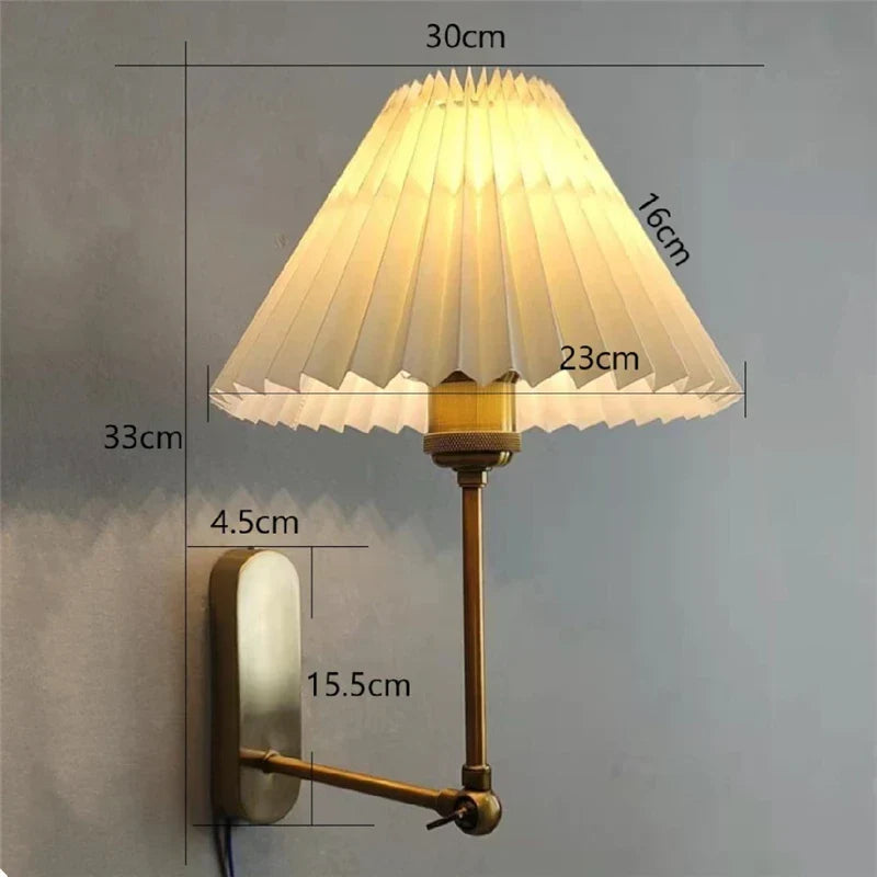 Modern swivel wall lamp – LED origami lampshade for bedroom, living room and bathroom decoration