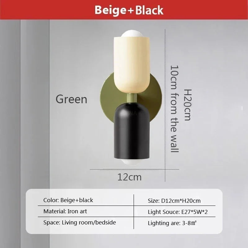Nordic LED Wall Lamps – Modern Minimalist Double Wall Lamp for Living Room, Bedroom, Study and Indoor Decoration