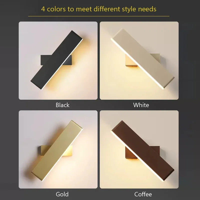 Modern LED Wall Lamp – Adjustable Aluminum Wall Lamp for Living Room, Bedroom, Dining Room and Home Decoration – Indoor Wall Lamp Up and Down