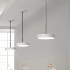Modern LED pendant lamp – 23/30 cm disc pendant lamp for bedroom, living room, office entrance – dimmable LED ceiling lamp