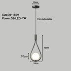 Modern LED Pendant Lamp – Nordic satin glass ball chandelier with G9 bulb for bedroom, living room, and dining room