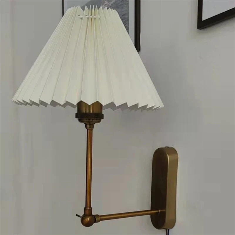 Modern swivel wall lamp – LED origami lampshade for bedroom, living room and bathroom decoration