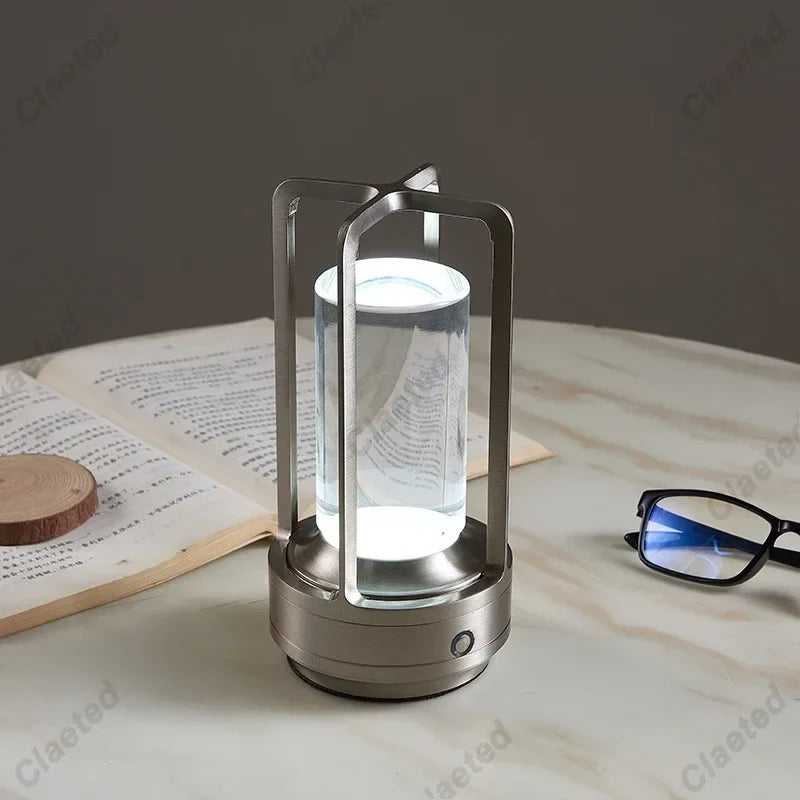 LED Wireless Table Lamp | Industrial Style, Rechargeable & Portable Lighting for Indoor & Outdoor Use