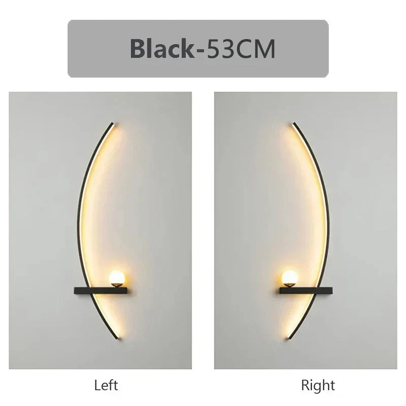 Modern LED Wall Lamp – Aluminum 53 cm long Light Bar for bedroom, living room, hallway and indoor use – Dimmable with remote control