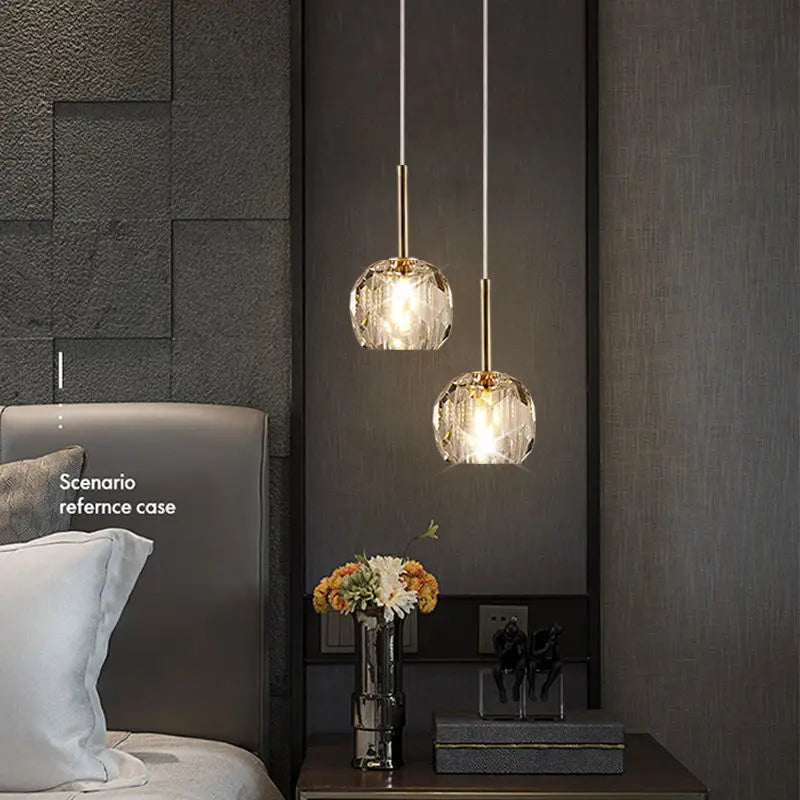 LED Nordic Modern Small Chandelier G9 AC90-260V Bedroom Nightstand Chandelier Dining Room Living Room Bar Creative Crystal Light