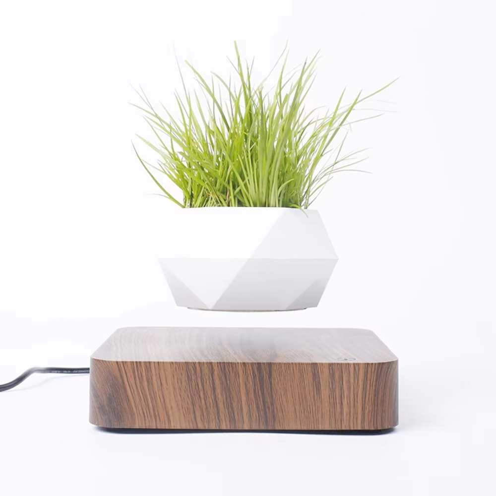 Magnetic Levitating Bonsai Planter, Floating Flower Pot for Home and Office Décor