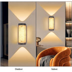 Modern waterproof LED outdoor wall lamp - Crystal wall lamp for garden, patio, and door lighting