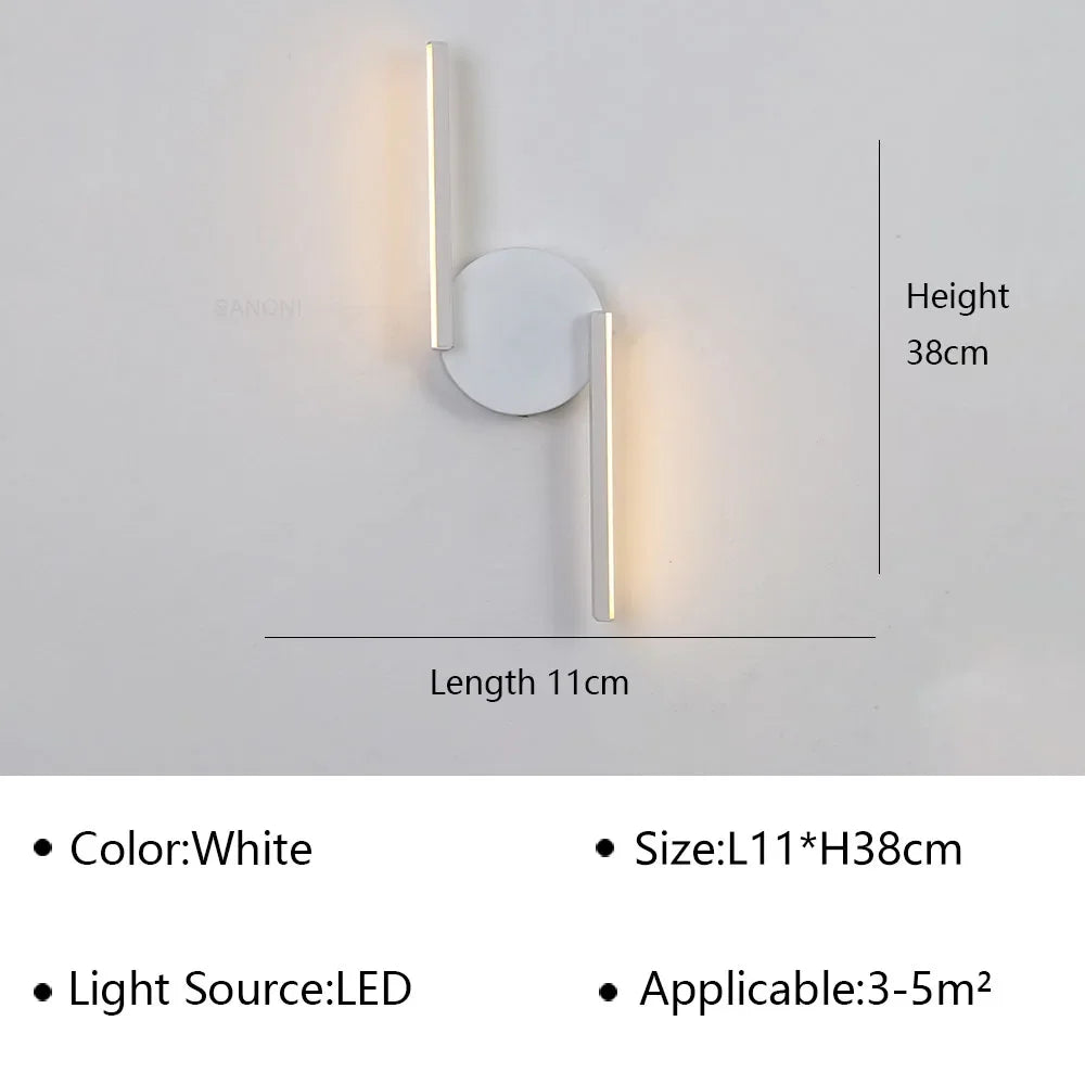 Modern LED Wall Lamp Nightstand Sconces - Interior Lighting Fixture for Living Room, Bedroom, Hotel