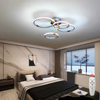 Modern LED ceiling chandelier – Dimmable lighting with remote control & app control, Gold/Chrome/Black finish, for living room & bedroom