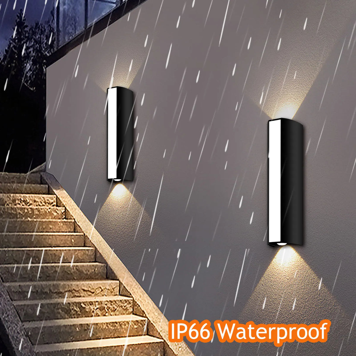 Modern Long LED Wall Lamp - Waterproof Outdoor Motion Sensor Light, IP66 Rating, AC 85-265V, for Garden, Patio and Outdoor Decoration