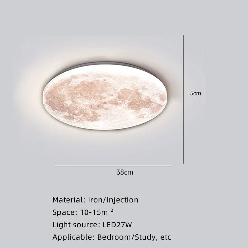Ceiling lamp Artistic Modern Moon surface