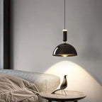 Nordic height-adjustable LED pendant lamp - Modern iron pendant lamp for bedroom, living room, study, and bar (adjustable height, warm light)