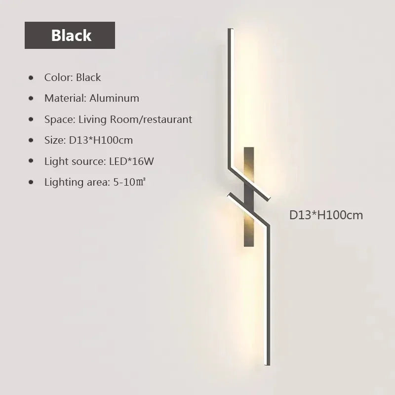 Modern LED Wall Lamp - Minimalist design, up and down light for bedroom, living room, TV sofa and lobby - Dimmable wall mounted lighting