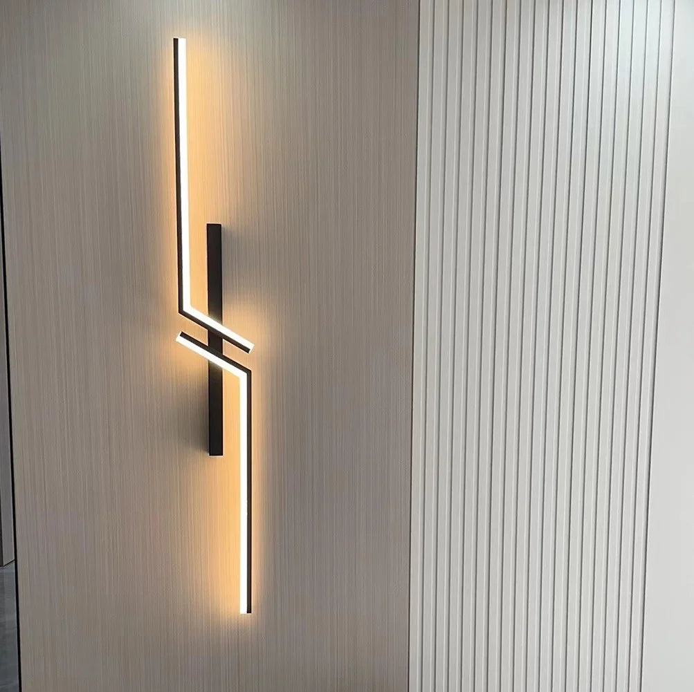 Modern dimmable LED wall lamp - Remote control minimalist wall lamp for bedroom, living room and TV background