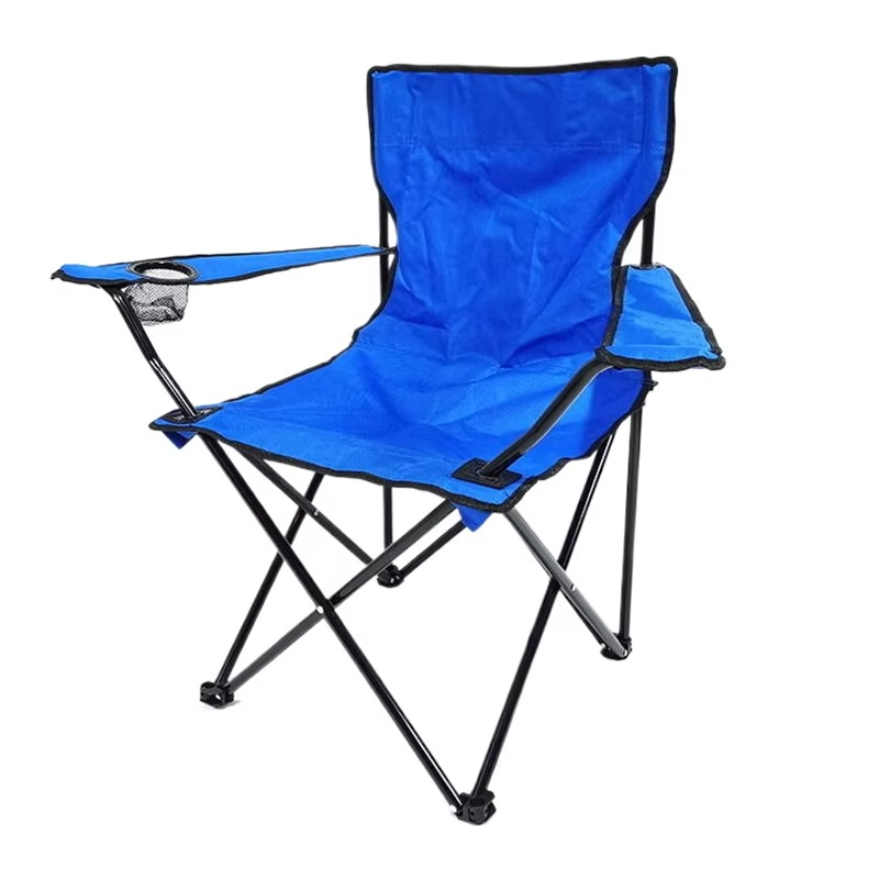 Portable Folding Outdoor Chair with Armrest, Backrest and Cup Holder