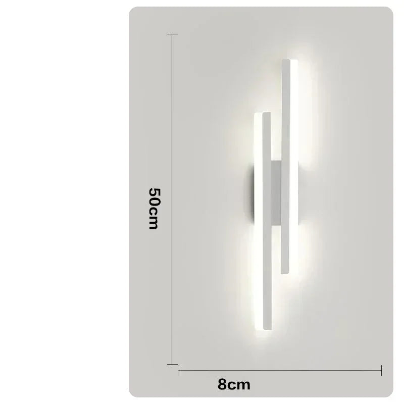 LED bedroom wall lamp wall acrylic lampshade indoor lighting for living room hallway light fixture 50 cm 16 W