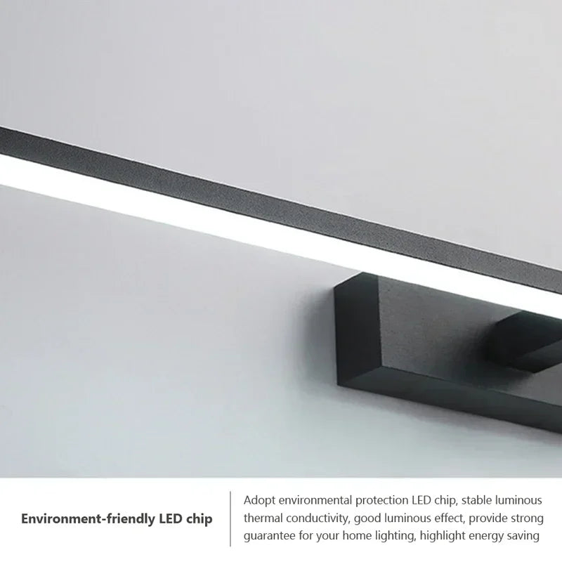 Modern LED Wall Spotlight - Three-Color Bathroom Mirror Lighting with Aluminum Surface for Mirror, Bathroom, and Home Decor