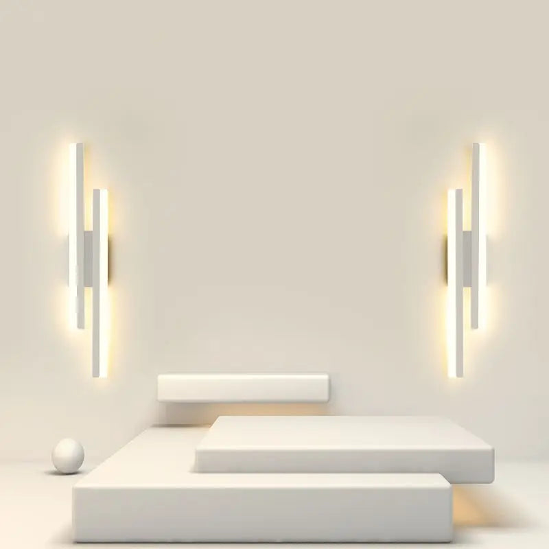 Modern LED wall lamp with copper pipe and acrylic shade