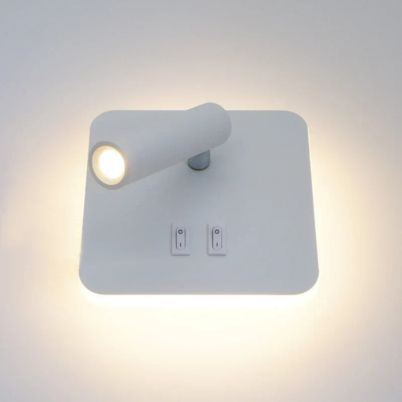 Modern LED Wall Lamp - 350° adjustable swivel up and down wall lamp, 3000K warm white to 6500K cool light, aluminum wall lamp