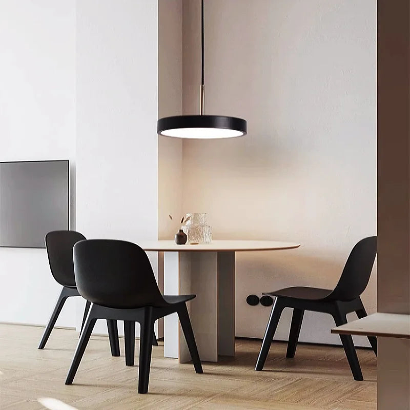 Modern LED pendant lamp – 23/30 cm disc pendant lamp for bedroom, living room, office entrance – dimmable LED ceiling lamp