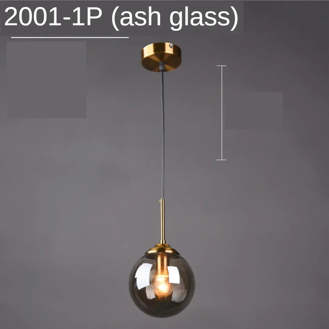 Modern glass pendant lamps for bedroom nightstand bathroom pendant lamps ceiling lamps hotel restaurant decoration ring