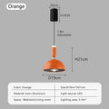 Nordic height-adjustable LED pendant lamp - Modern iron pendant lamp for bedroom, living room, study, and bar (adjustable height, warm light)
