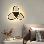 Modern LED Wall Light – Clover Black & White Ceiling Lamp for Bedroom, Living Room, Hallway and Office with Remote Control and Dimmable Options