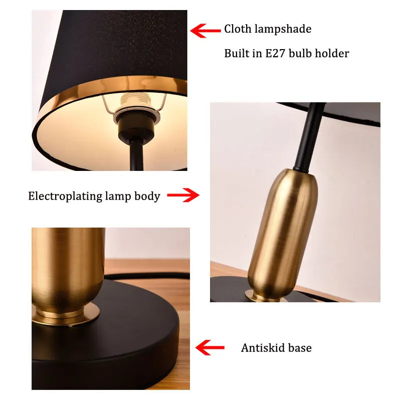 European Retro Bedroom Nightstand Lamp - Modern American Decorative Light Source