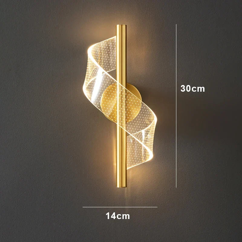 Nordic LED Pendant Lamp – Modern Pendant Lamp for Living Room, Bedroom, Dining Table and Hallway – Golden Acrylic Lamp Shades, Interior Decoration