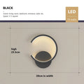Modern LED Wall Lamp – Norwegian Style Black, White and Gold Wall Lighting for Living Room, Bedroom, Hallway and Home Decoration
