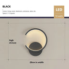 Modern LED Wall Lamp – Norwegian Style Black, White and Gold Wall Lighting for Living Room, Bedroom, Hallway and Home Decoration