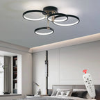 Modern dimmable LED Ceiling Lamp – 4/6 Ring Chandelier with remote control, adjustable color temperature for living room, bedroom, and dining room