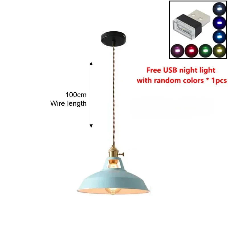 LED Iron Chandelier Pendant - Vintage Pendant Light