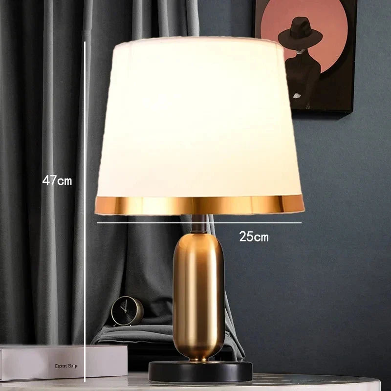 European Retro Bedroom Nightstand Lamp - Modern American Decorative Light Source