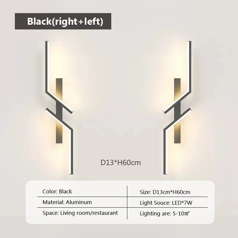 Modern LED Wall Lamp - Minimalist design, up and down light for bedroom, living room, TV sofa and lobby - Dimmable wall mounted lighting