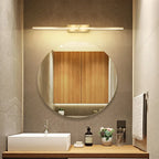 Modern Gold LED Wall Lamp – Bathroom Mirror Lighting with Touch Switch for Bedroom, Living Room and Makeup Lighting
