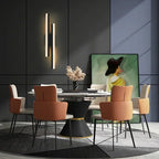 Modern LED wall lamp with copper pipe and acrylic shade