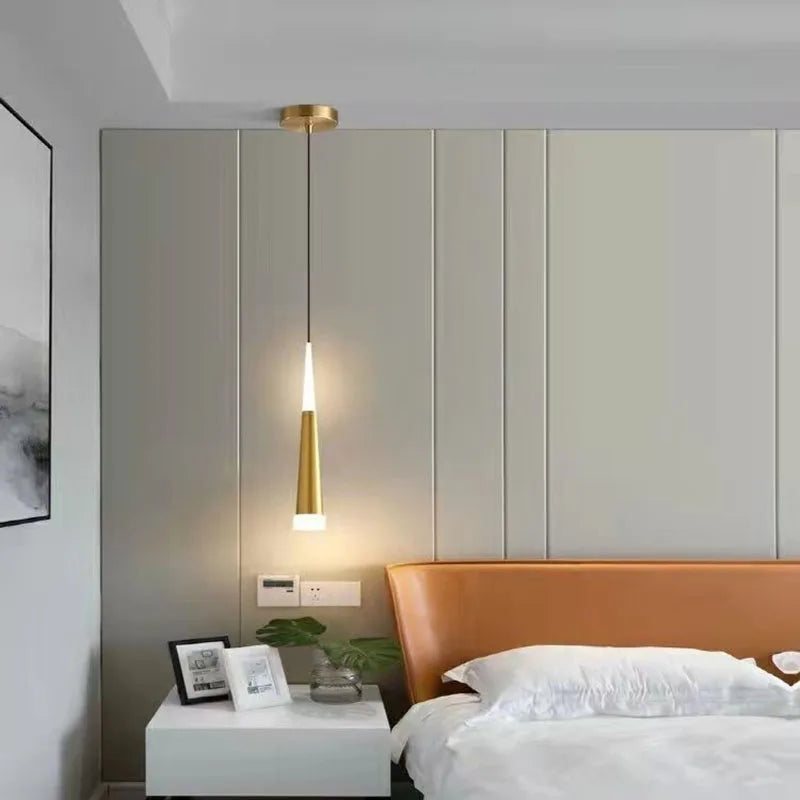 Nordic LED Pendant Light – Long Hanging Wire Chandelier for Bedroom, Living Room, Dining Room and Office – Modern Home Decor Light Source