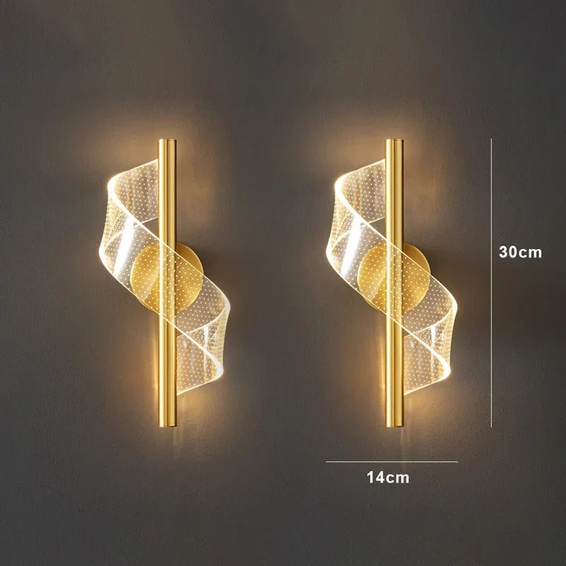 Nordic LED Pendant Lamp – Modern Pendant Lamp for Living Room, Bedroom, Dining Table and Hallway – Golden Acrylic Lamp Shades, Interior Decoration