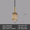 Modern Nordic Glass Pendant Light – Single Cup LED Pendant Light for Dining Room, Bedroom, Café and Study – White, Green, Cognac & more
